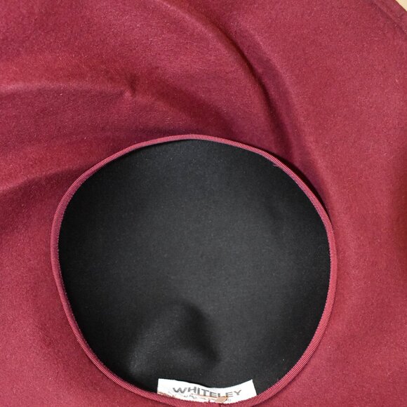Vintage Burgundy Whiteley Hat made in England - Picture 4 of 4